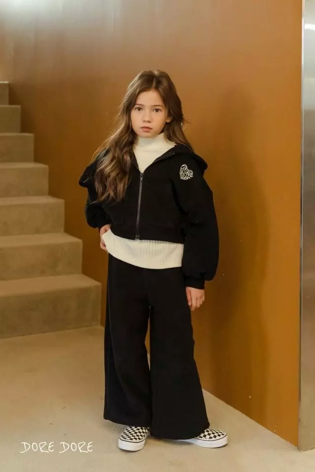 Dore Dore - Korean Children Fashion - #minifashionista - Embrodiery Hoody Zip-up - 10