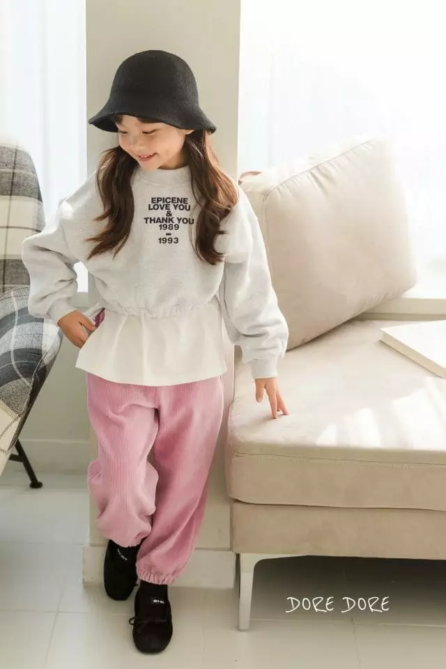 Dore Dore - Korean Children Fashion - #prettylittlegirls - Love U Crop Sweatshirt - 7