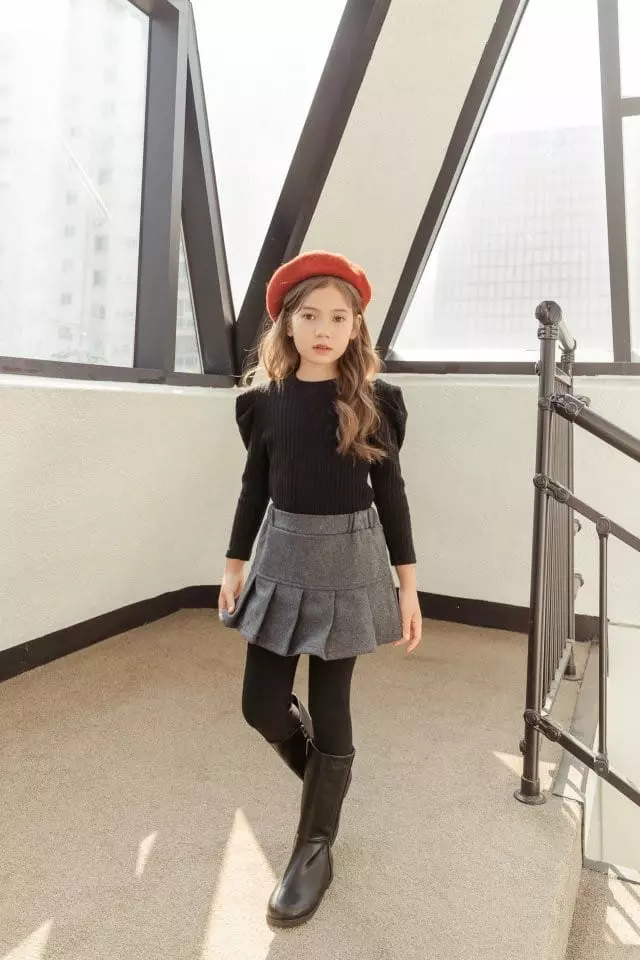 Dore Dore - Korean Children Fashion - #prettylittlegirls - Mosic Wrinkle Skirt Leggings - 7