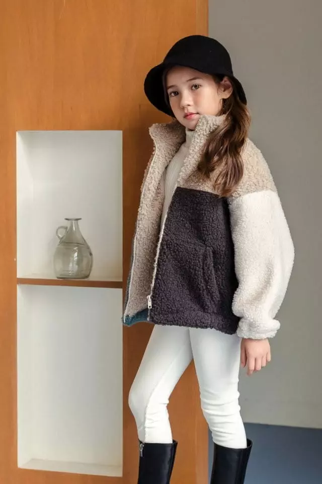 Dore Dore - Korean Children Fashion - #stylishchildhood - Cozy Color Zip-up Jacket - 5