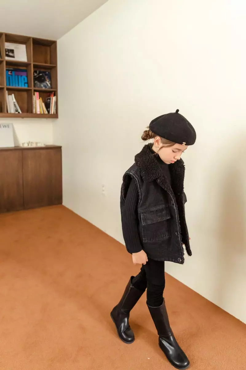 Dore Dore - Korean Children Fashion - #todddlerfashion - Rib Veloure Leggings - 6
