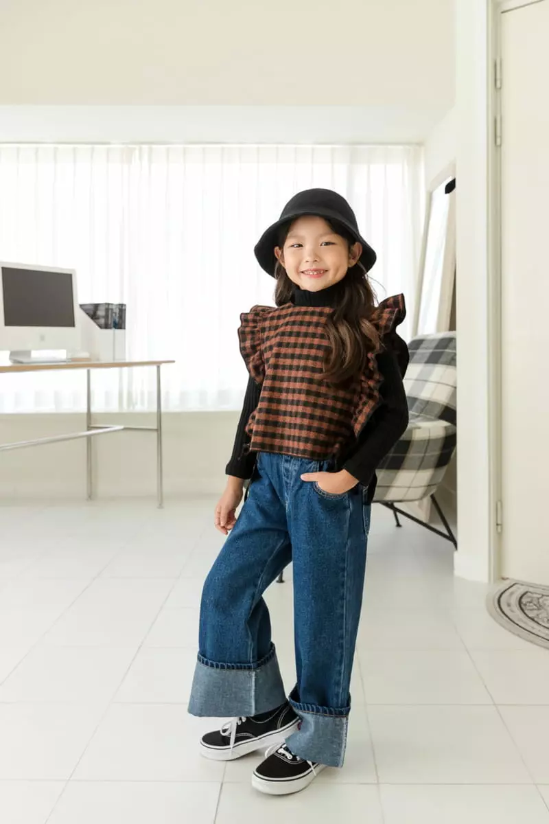 Dore Dore - Korean Children Fashion - #toddlerclothing - Roll-up Bootscut Pants - 12