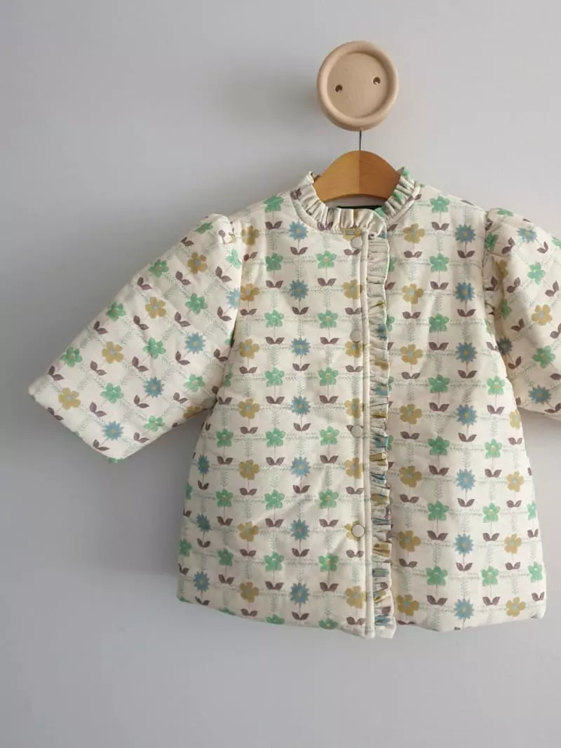 Eclair - Korean Children Fashion - #prettylittlegirls - Flower Padding Coat