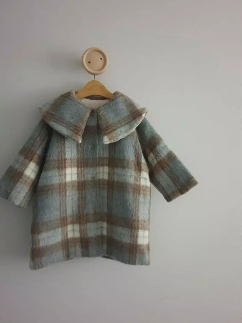 Eclair - Korean Children Fashion - #stylishchildhood - Check Coat - 3