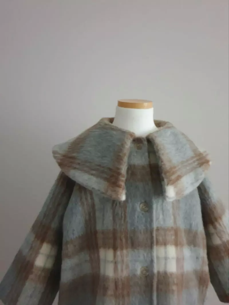 Eclair - Korean Children Fashion - #todddlerfashion - Check Coat