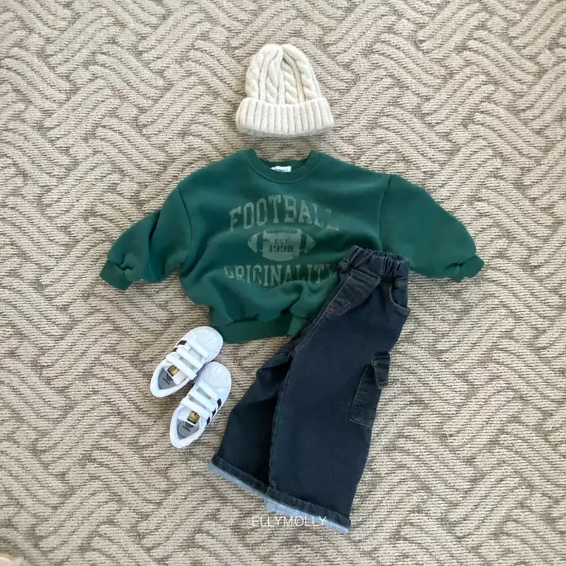 Ellymolly - Korean Children Fashion - #Kfashion4kids - Football Fleece Sweatshirt - 6
