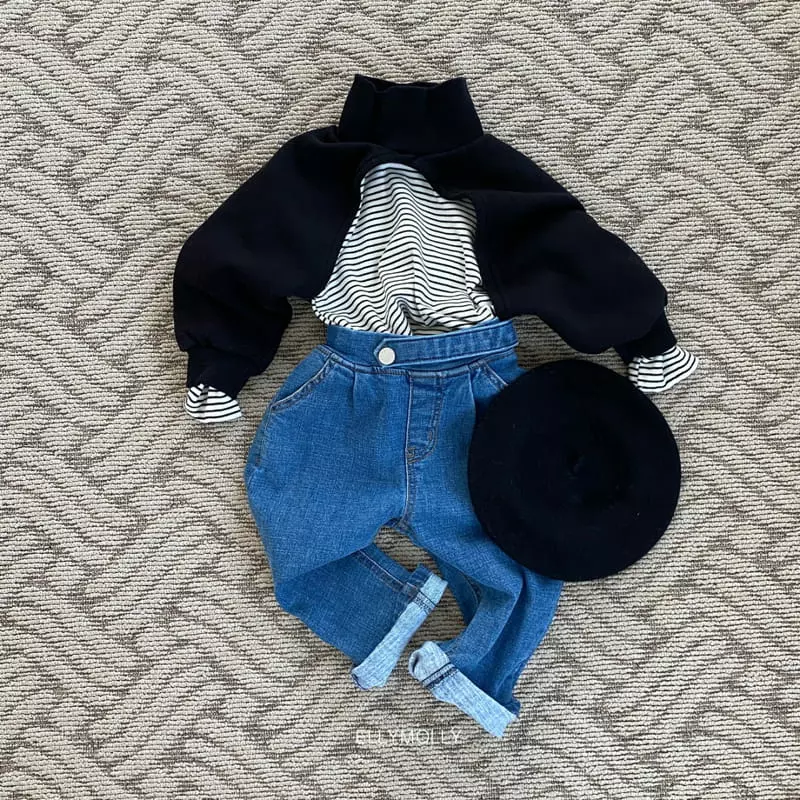 Ellymolly - Korean Children Fashion - #childofig - Turtleneck Crop Sweatshirt - 9