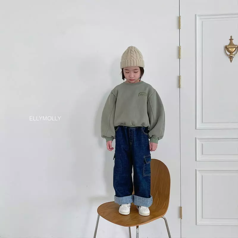 Ellymolly - Korean Children Fashion - #childofig - Balloon Crop Sweatshirt - 7