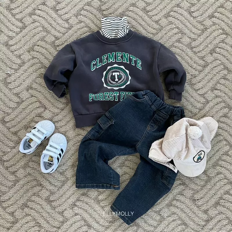 Ellymolly - Korean Children Fashion - #childrensboutique - T Mark Sweatshirt - 8