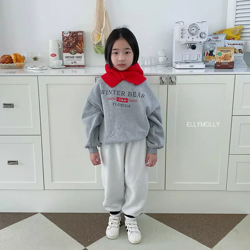 Ellymolly - Korean Children Fashion - #childrensboutique - Winter Bear Fleece Sweatshirt - 2
