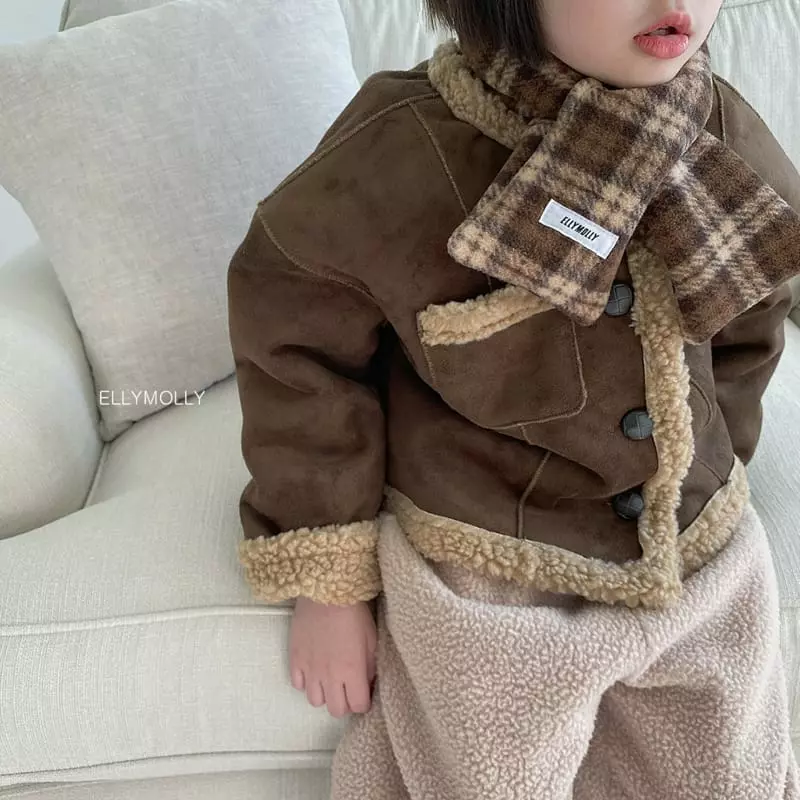 Ellymolly - Korean Children Fashion - #childrensboutique - Mini Check Muffler - 4