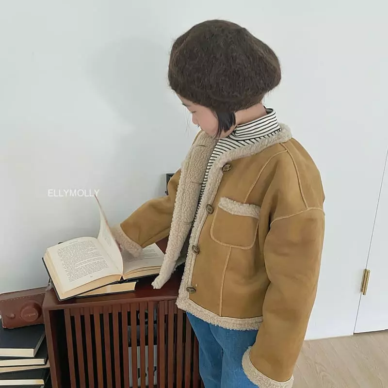 Ellymolly - Korean Children Fashion - #designkidswear - Cream Jacket - 2