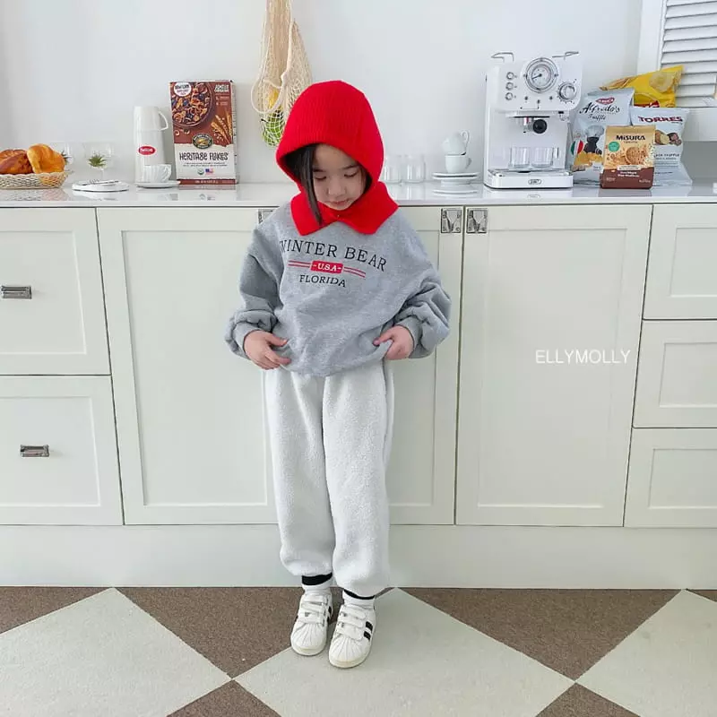 Ellymolly - Korean Children Fashion - #fashionkids - Winter Bear Fleece Sweatshirt - 5