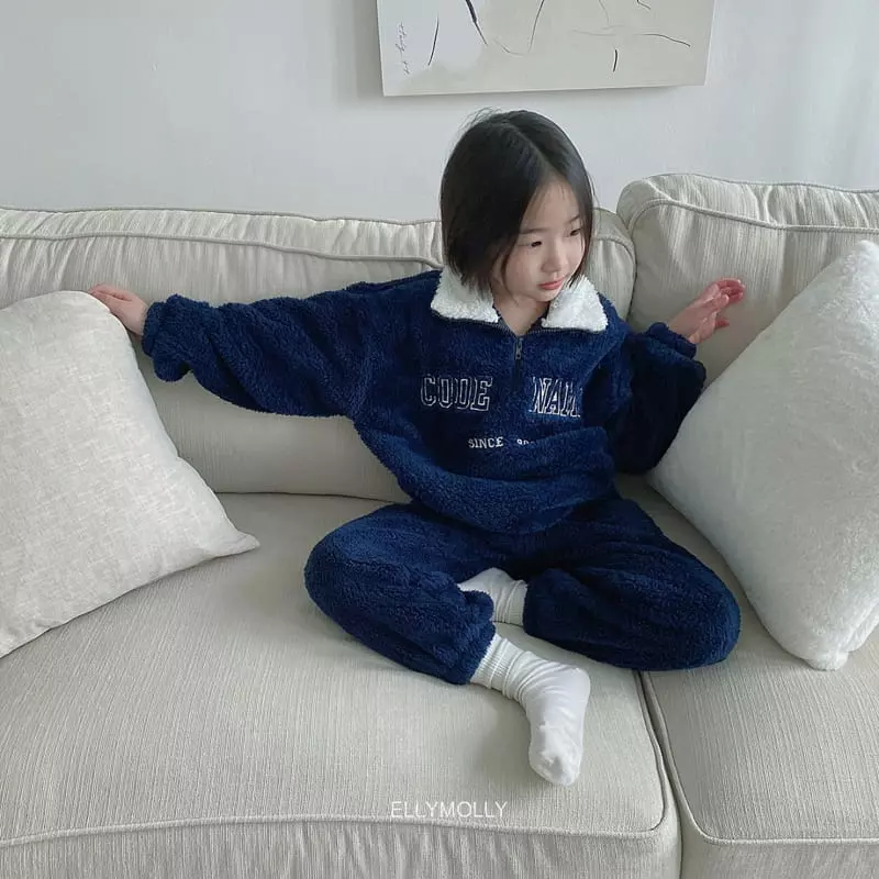 Ellymolly - Korean Children Fashion - #kidsshorts - Code Half Zip-up - 5