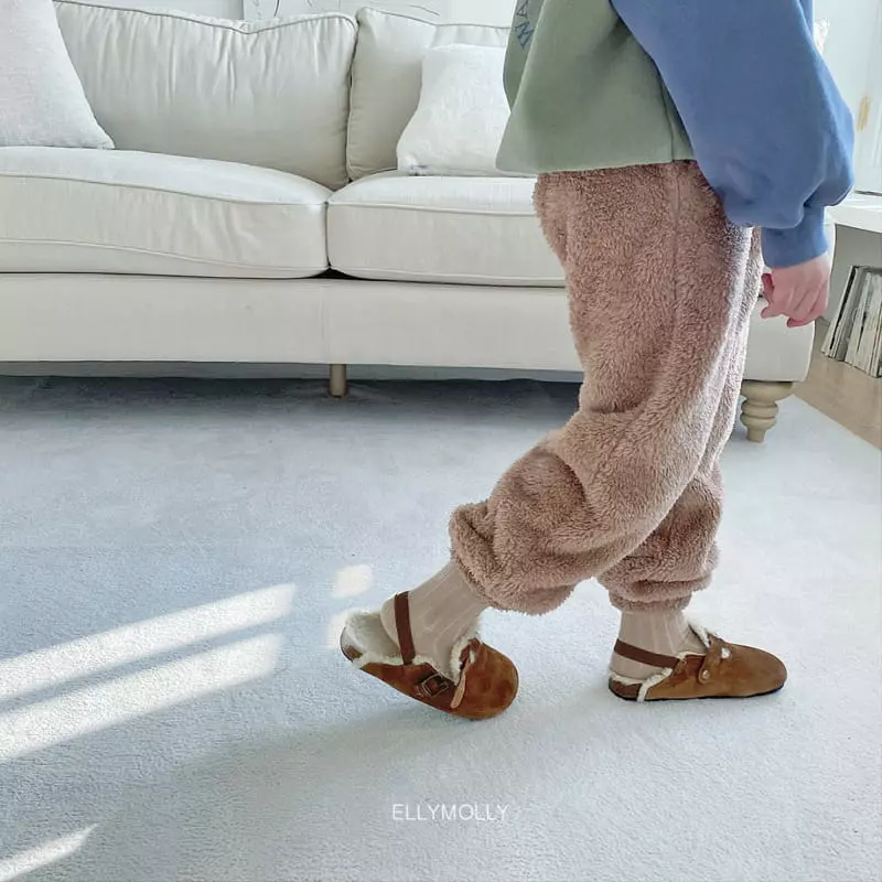Ellymolly - Korean Children Fashion - #kidsshorts - Fleece Reversible Pants - 9