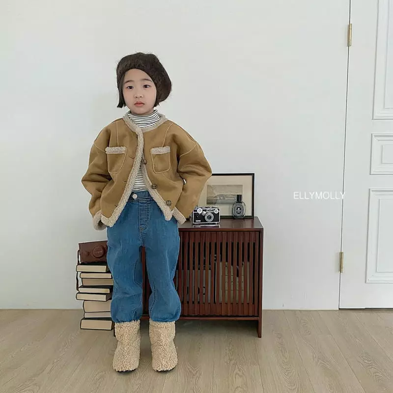 Ellymolly - Korean Children Fashion - #kidsstore - Cream Jacket - 6