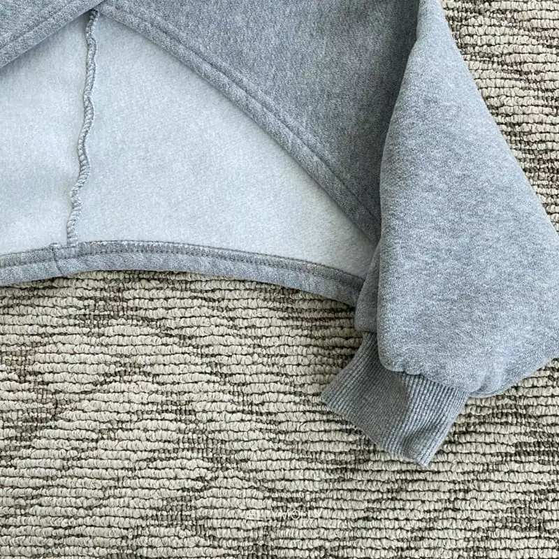Ellymolly - Korean Children Fashion - #kidsstore - Turtleneck Crop Sweatshirt