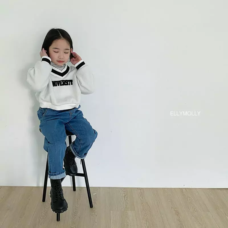 Ellymolly - Korean Children Fashion - #kidsstore - Bookle V Neck Sweatshirt - 9