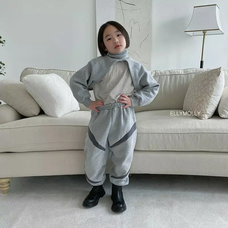 Ellymolly - Korean Children Fashion - #kidzfashiontrend - Turtleneck Crop Sweatshirt - 2