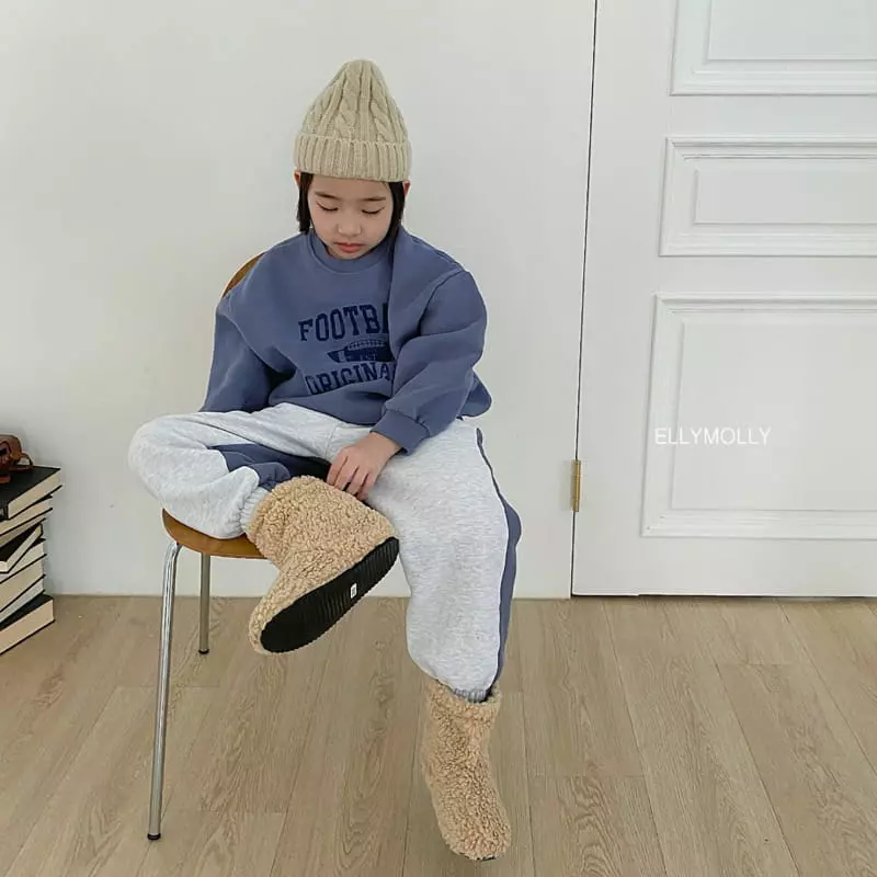 Ellymolly - Korean Children Fashion - #littlefashionista - Football Fleece Sweatshirt - 7
