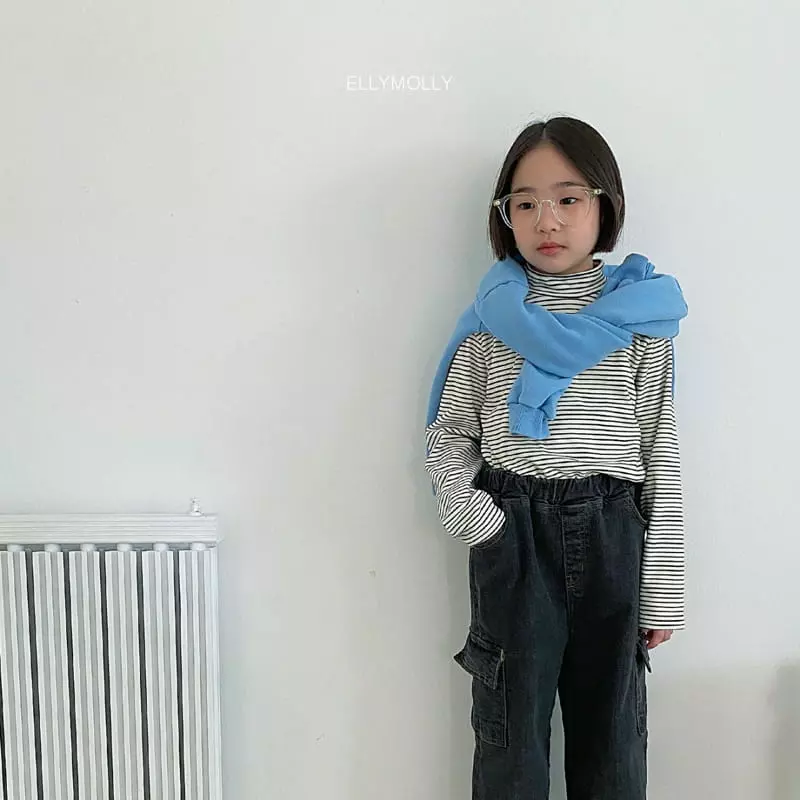 Ellymolly - Korean Children Fashion - #magicofchildhood - Macaroon Turtleneck Tee - 6