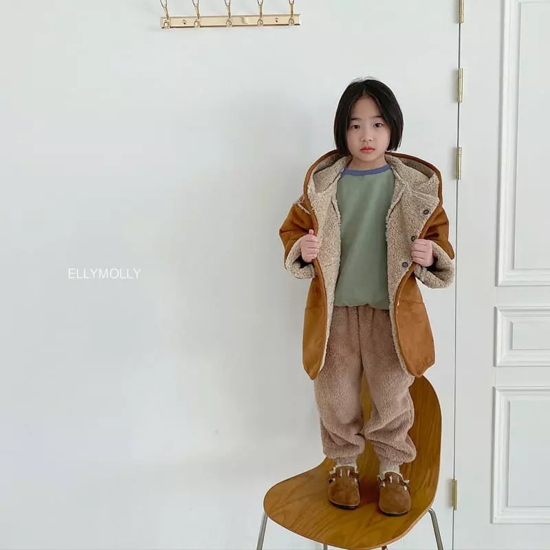 Ellymolly - Korean Children Fashion - #stylishchildhood - Fleece Reversible Pants - 3