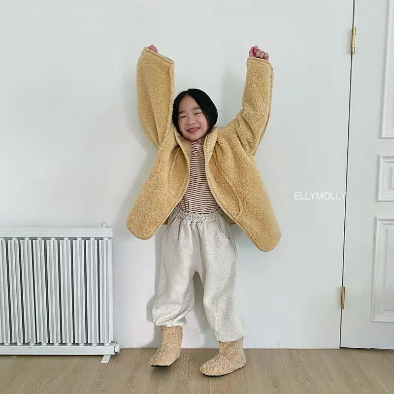 Ellymolly - Korean Children Fashion - #todddlerfashion - Log Fleece Pants - 5