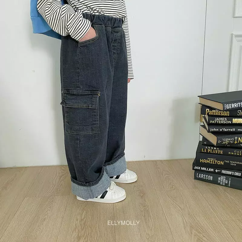 Ellymolly - Korean Children Fashion - #toddlerclothing - Denber Wide Jeans - 9