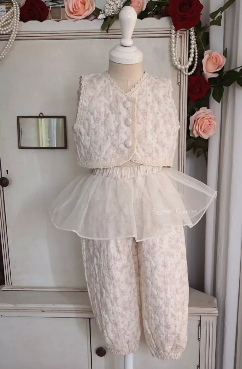 Eugenie Candies - Korean Children Fashion - #kidsstore - Tia Top Bottom Set - 4