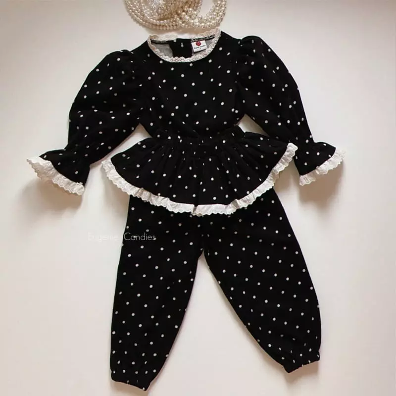 Eugenie Candies - Korean Children Fashion - #toddlerclothing - Siena Top Bottom Set