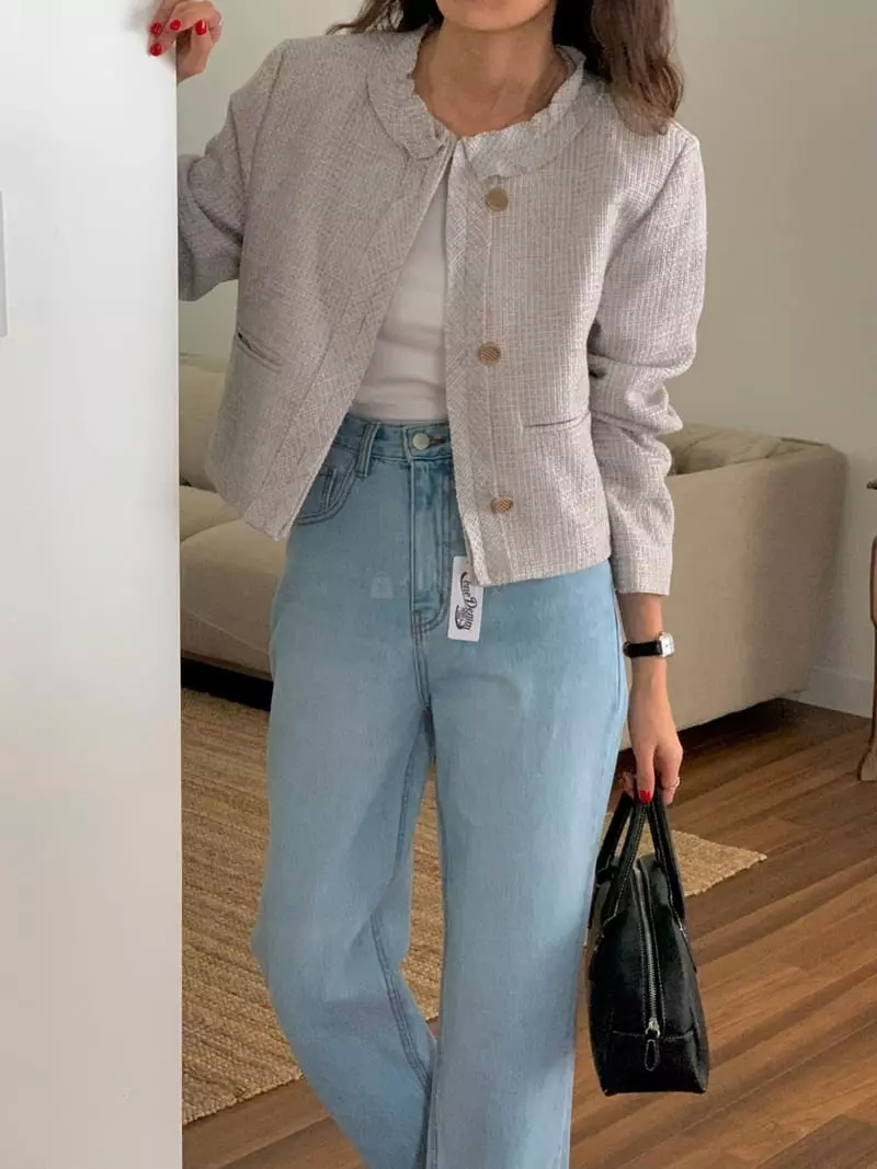 February - Korean Women Fashion - #momslook - Nine Twid Jacket