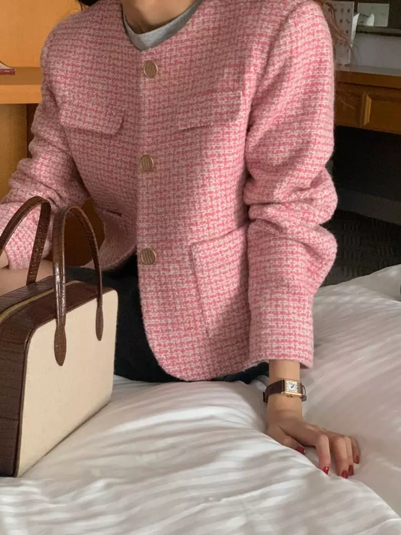 February - Korean Women Fashion - #shopsmall - Acan Twid Jacket - 5