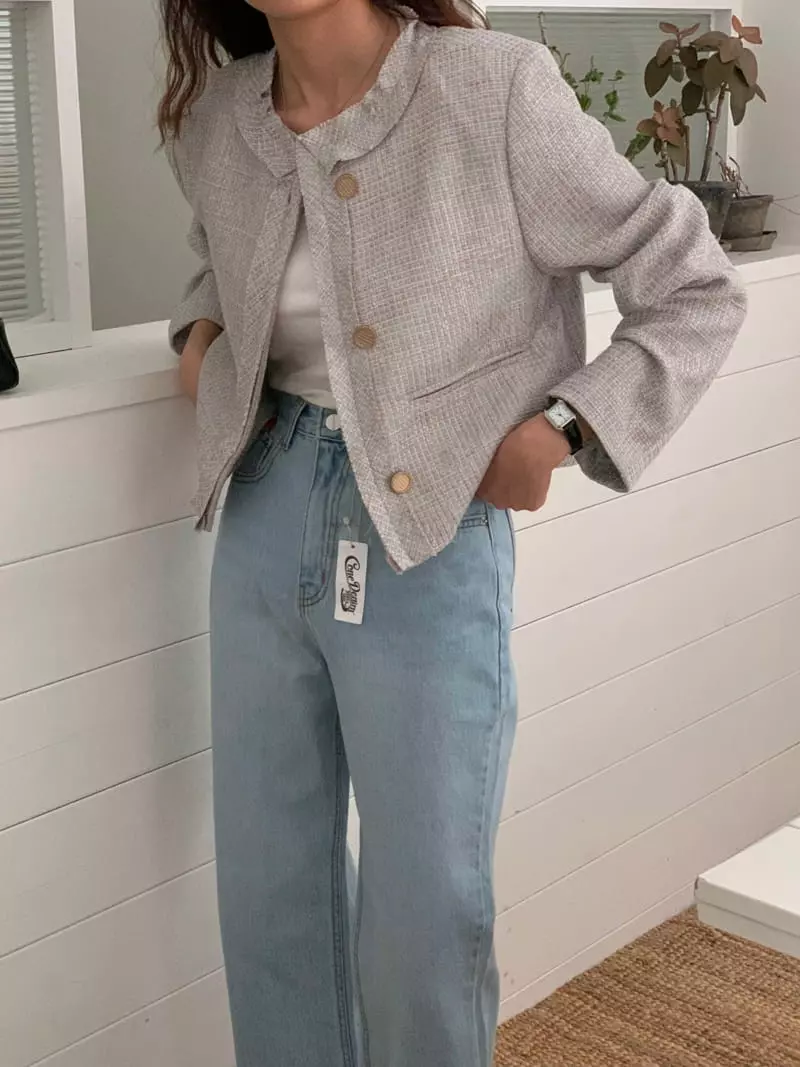 February - Korean Women Fashion - #momslook - Nine Twid Jacket - 4