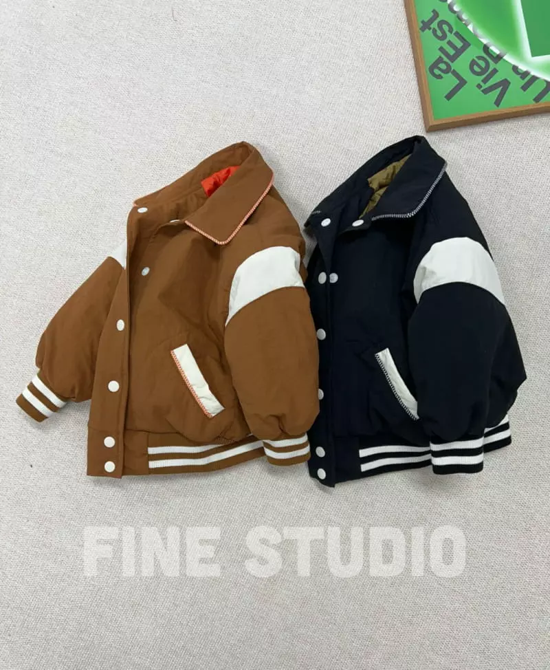 Fine Studio - Korean Children Fashion - #childofig - Sleeve Baseball Jacket - 11