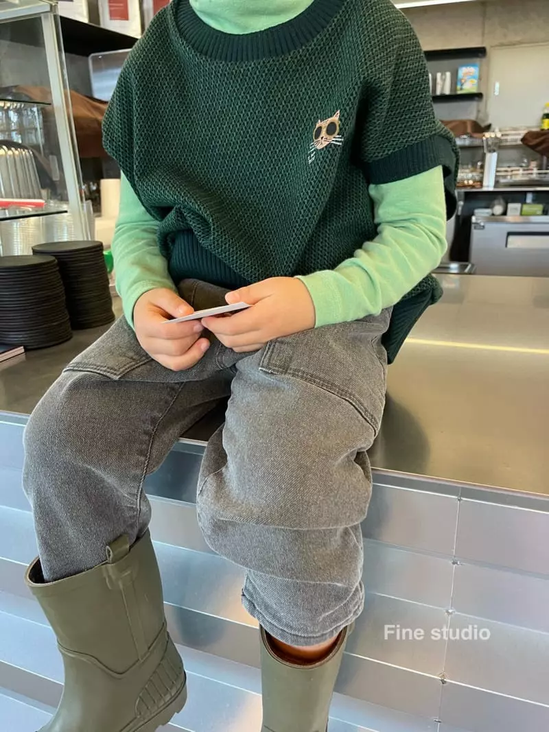 Fine Studio - Korean Children Fashion - #childrensboutique - Pigment Pocket Span Pants - 6