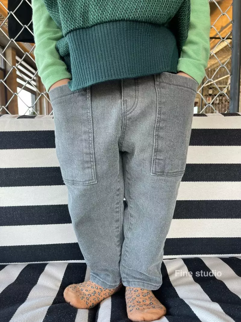 Fine Studio - Korean Children Fashion - #designkidswear - Pigment Pocket Span Pants - 7