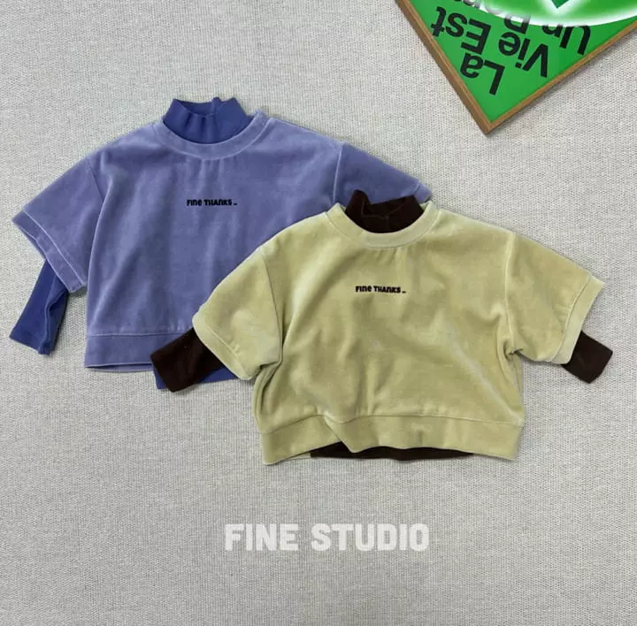 Fine Studio - Korean Children Fashion - #designkidswear - Velu Half Sweatshirt - 4