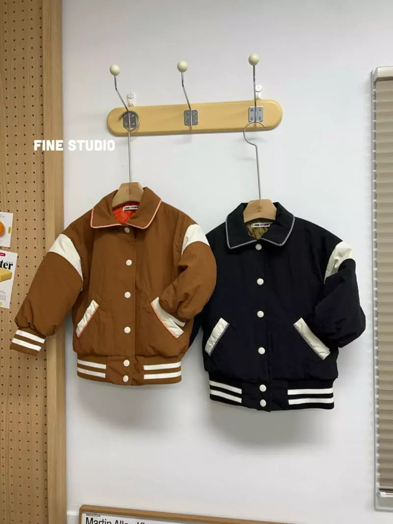 Fine Studio - Korean Children Fashion - #fashionkids - Sleeve Baseball Jacket
