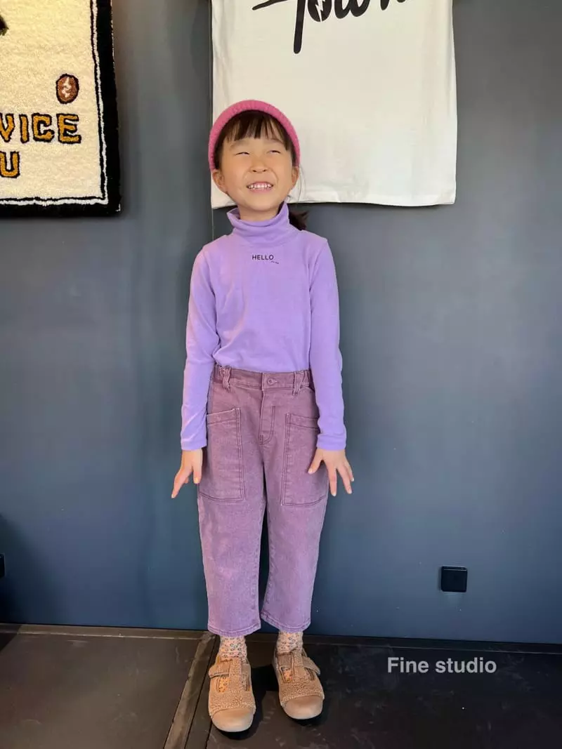 Fine Studio - Korean Children Fashion - #kidsshorts - Pigment Pocket Span Pants - 10