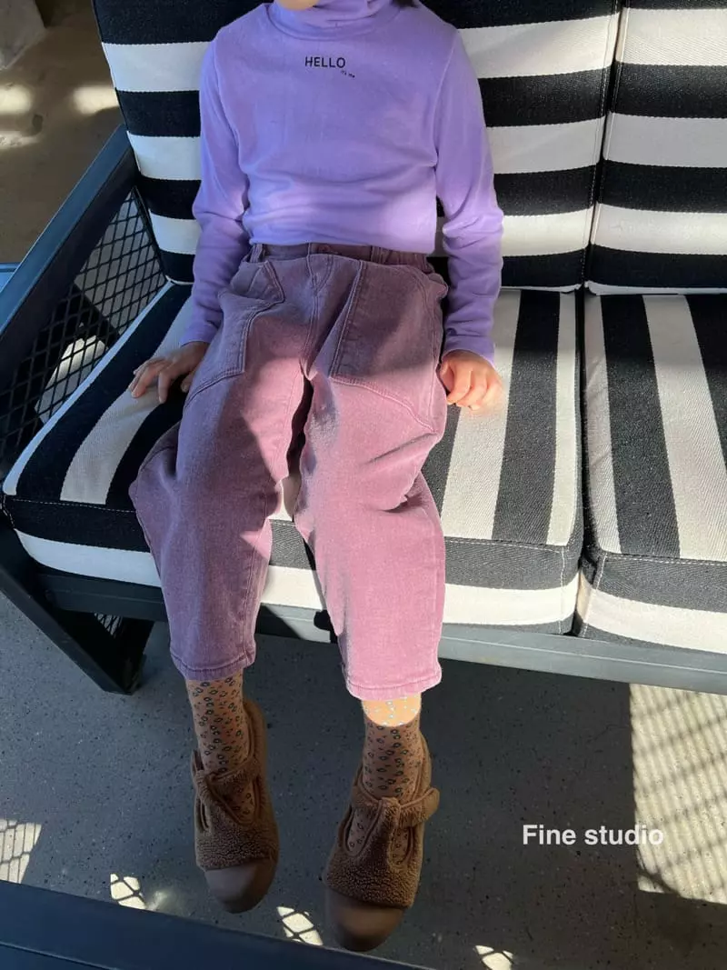 Fine Studio - Korean Children Fashion - #kidsstore - Pigment Pocket Span Pants - 11
