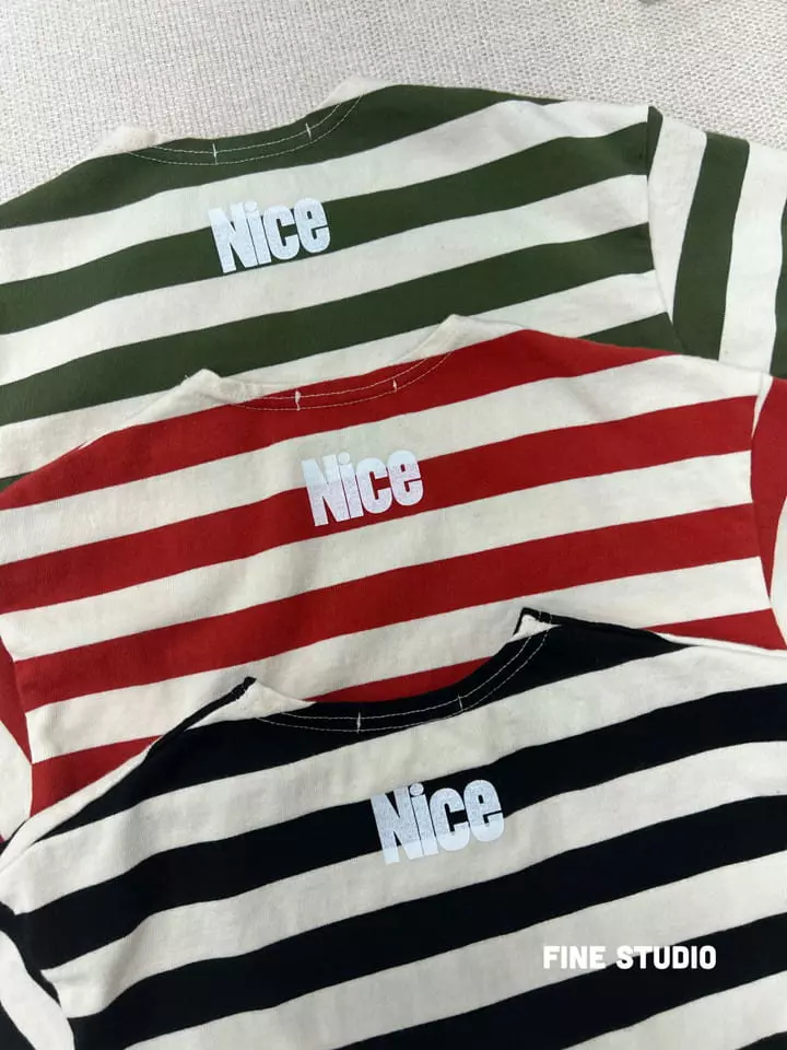 Fine Studio - Korean Children Fashion - #kidsstore - Latte Stripes Tee - 3