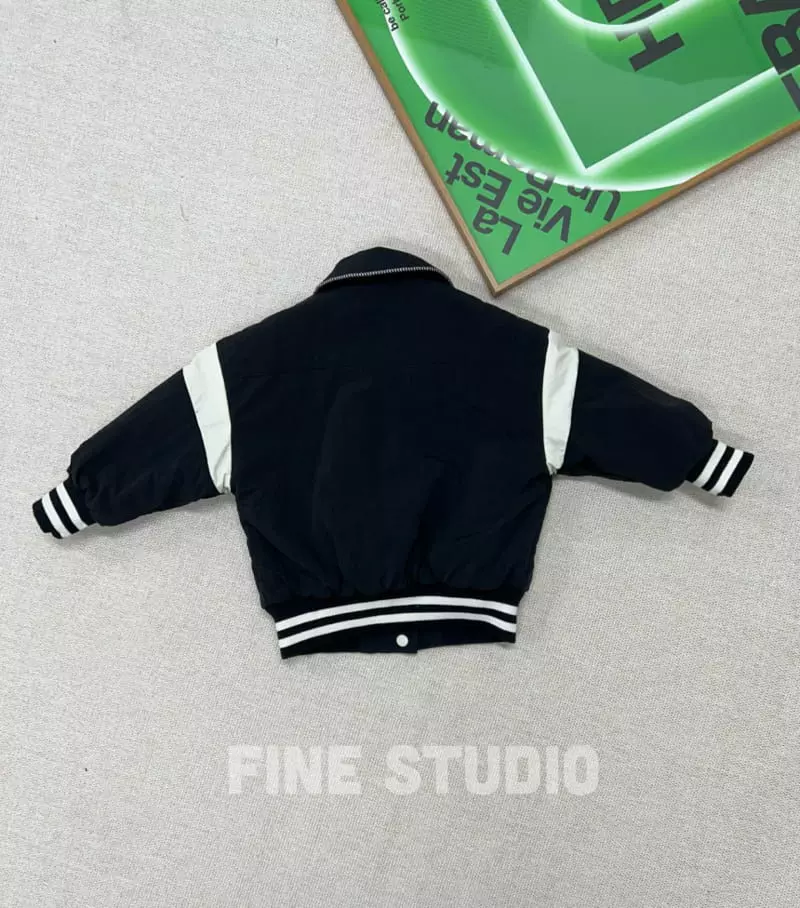 Fine Studio - Korean Children Fashion - #kidsstore - Sleeve Baseball Jacket - 4