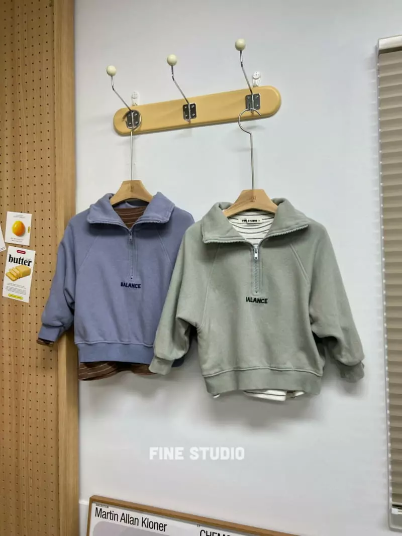 Fine Studio - Korean Children Fashion - #minifashionista - Collar Sweatshirt - 5