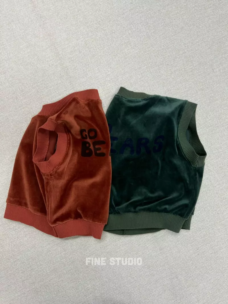 Fine Studio - Korean Children Fashion - #minifashionista - Bear Vest - 4