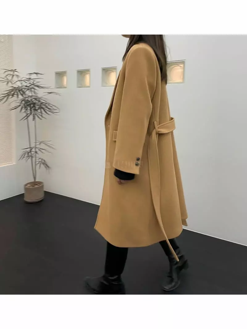 Floor - Korean Women Fashion - #pursuepretty - Double Coat - 3
