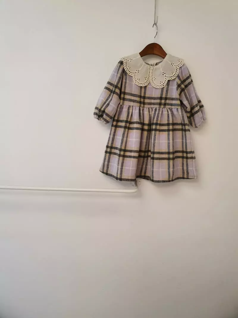 Flower J - Korean Children Fashion - #childofig - B Check One-piece