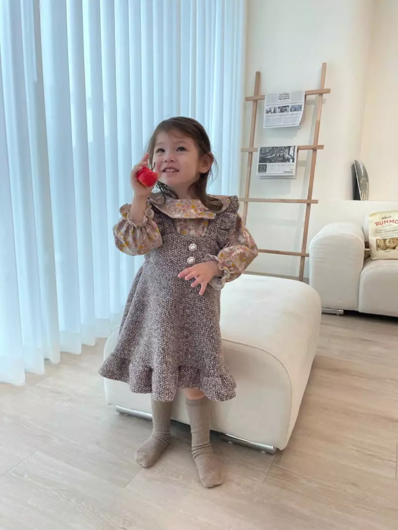 Flower J - Korean Children Fashion - #designkidswear - Mosic Frill One-piece - 8