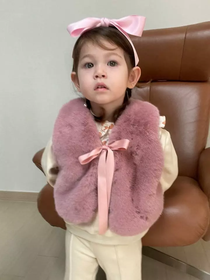 Flower J - Korean Children Fashion - #designkidswear - Fluffy Vest - 7
