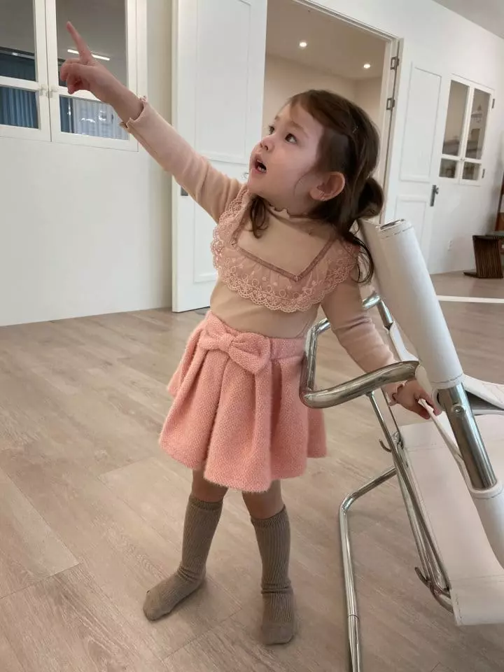 Flower J - Korean Children Fashion - #designkidswear - Mi Sha Lace Tee - 5