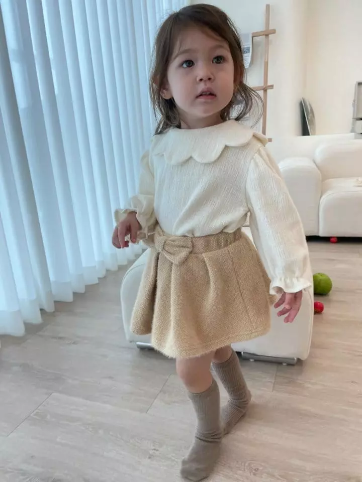 Flower J - Korean Children Fashion - #discoveringself - Wave Collar Blouse - 6
